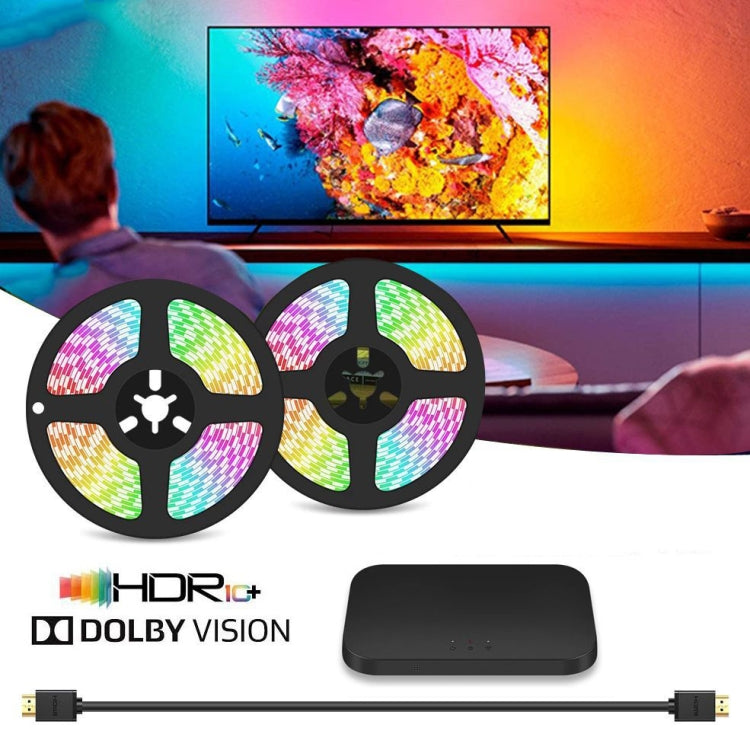 HDMI 2.0-PRO Smart Ambient TV Led Backlight Led Strip Lights Kit Work With TUYA APP Alexa Voice Google Assistant 2 x 4m (UK Plug)