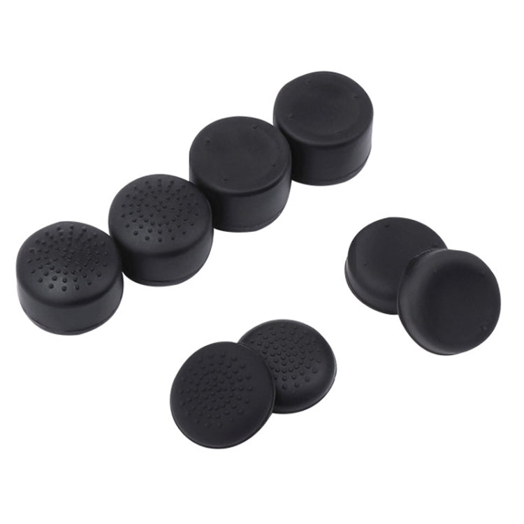 8pcs /Set PS5 / PS4 Silicone Joystick Cap Booster Cap Gamepad Rocker Protective Case Cover (Black)