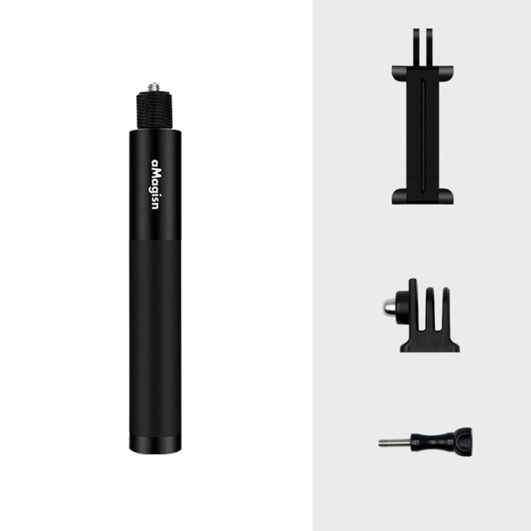 aMagisn 70cm Invisible Straight Pull Selfie Stick with Phone Clip
