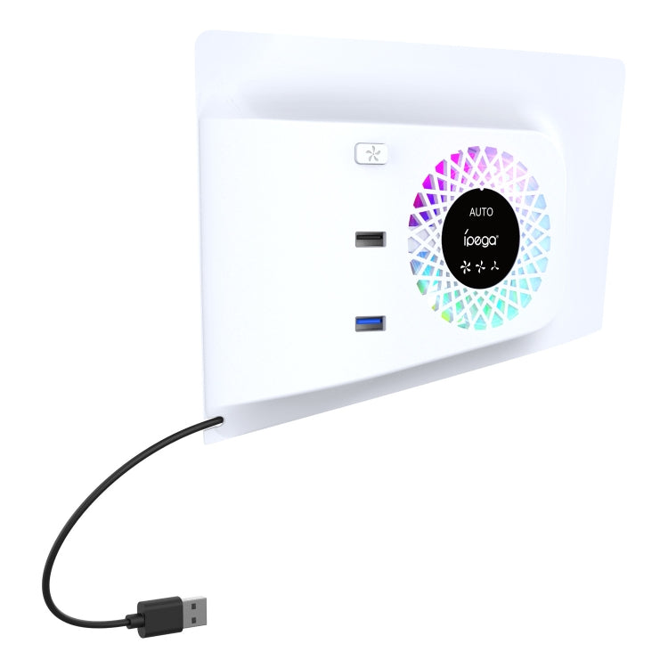 PS5 Slim ipega Temperature Control Cooling Fan with RGB Lights and USB HUB