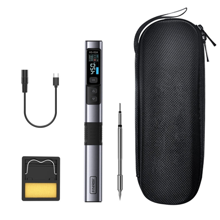 FNIRSI HS-02A Standard-B Portable Constant Temperature Soldering Iron Set - Round Tip