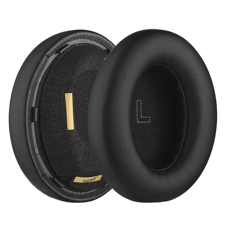 1pair Bose QC Ultra Headphone Leather Sponge Cover Earmuffs, Color: Black Leather