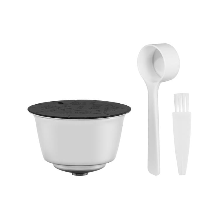 Dolce Gusto Coffee Maker Stainless Steel Reusable Coffee Capsule Shell, Style: Capsule+Brush And Scoop
