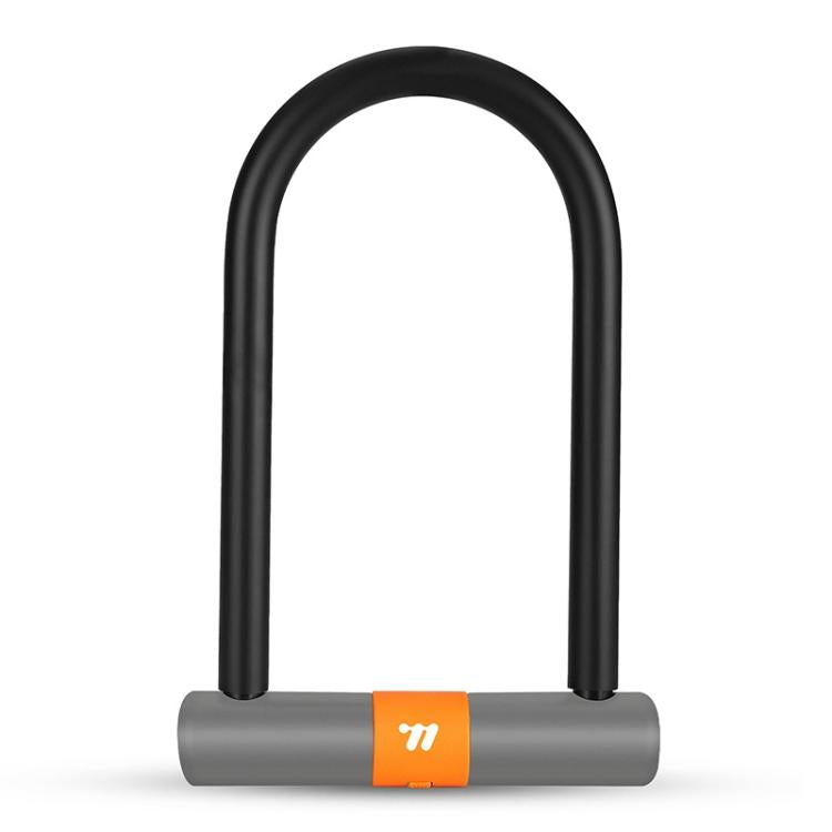 WEST BIKING Bicycle Motorcycle Anti-theft Double-opening U-shaped Mortise Lock (Black Gray)