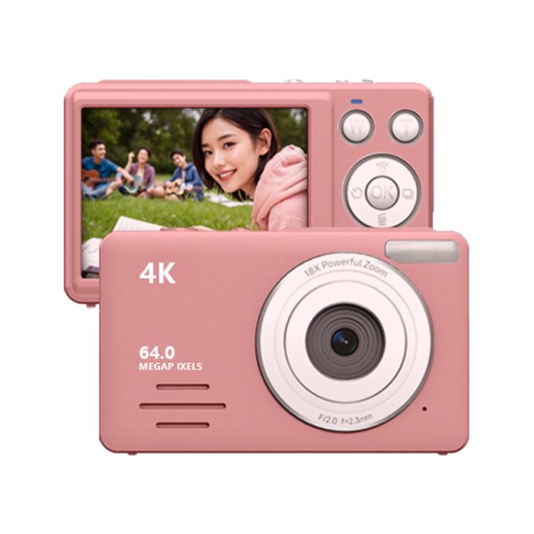 Anytek S7 4K HD Digital Camera Self-Timer Travel Camera for Students and Kids - Pink