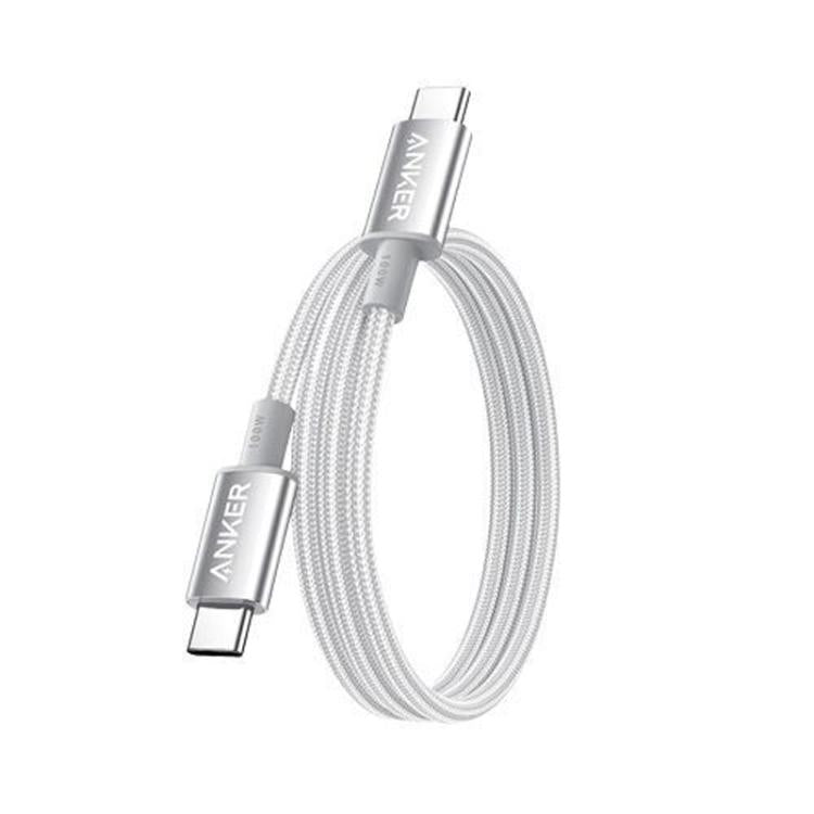 ANKER A8060 1.5m 240W PD Fast Charging Dual Type-C Braided Data Cable - White