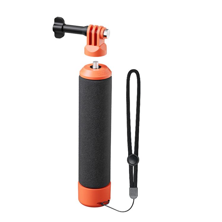 aMagisn Universal Floating Hand Grip for Action Cameras with Triple Claw & 1/4-inch Screw Mount (Black Orange)