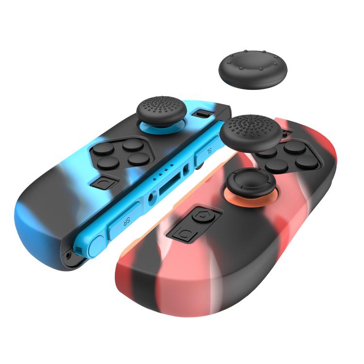 Nintendo Switch Joy-Con ipega Silicone Protective Cover with Joystick Cap (White Blue)