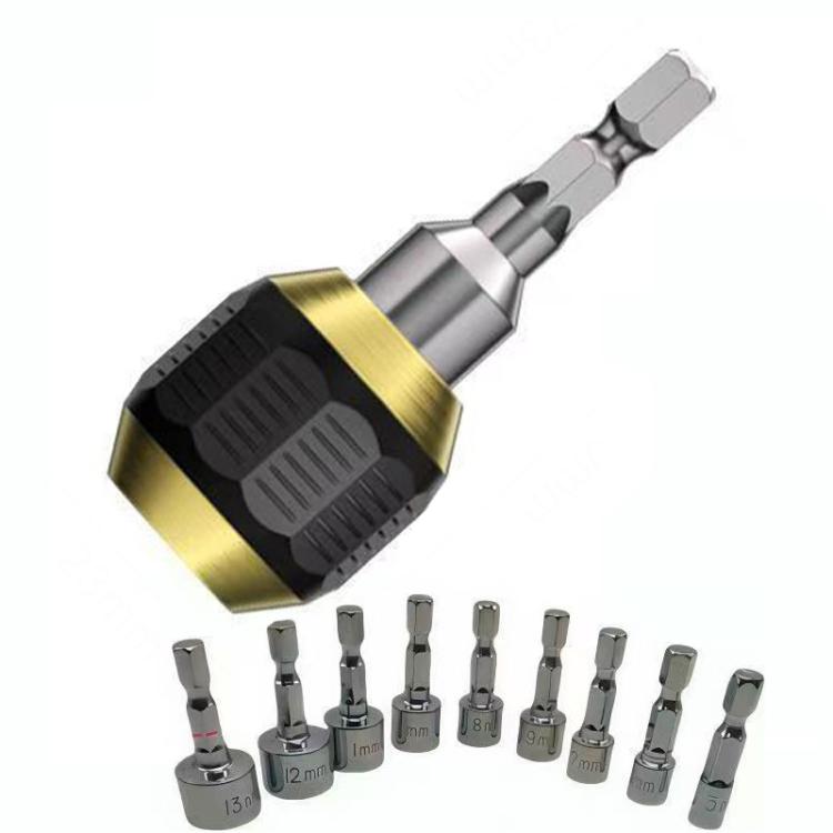 10pcs Set Hexagonal Shank Quick-release Electric Drill Adapter