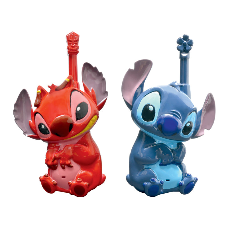 Disney Stitch, Stitch and Leroy 3D walkie-talkies, 500m range, 2 communication channels, Belt clip, Blue/red