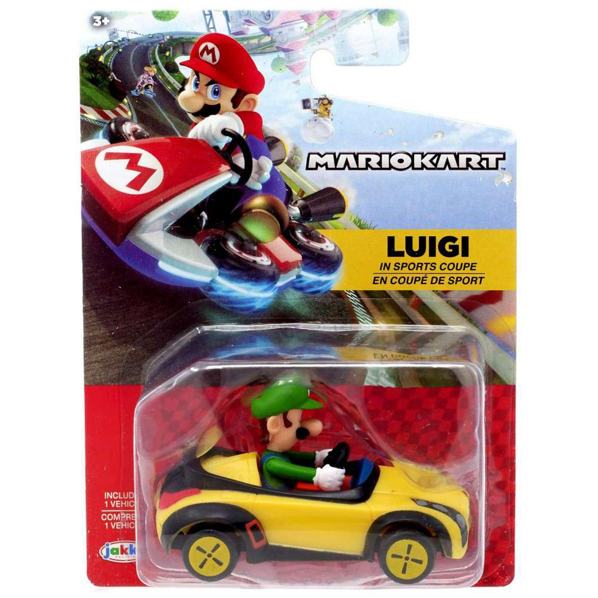 Hot Wheels Mario Kart - Luigi Action Figure, 2.5"