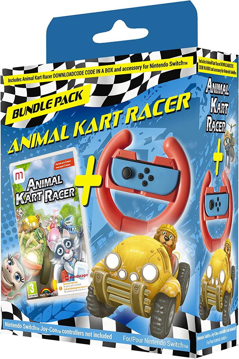 Animal Kart Racer Bundle (Includes Steering Wheel) (Nintendo Switch)