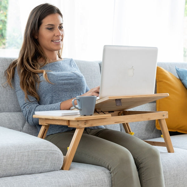 Bamboo Folding Side Table Lapwood
