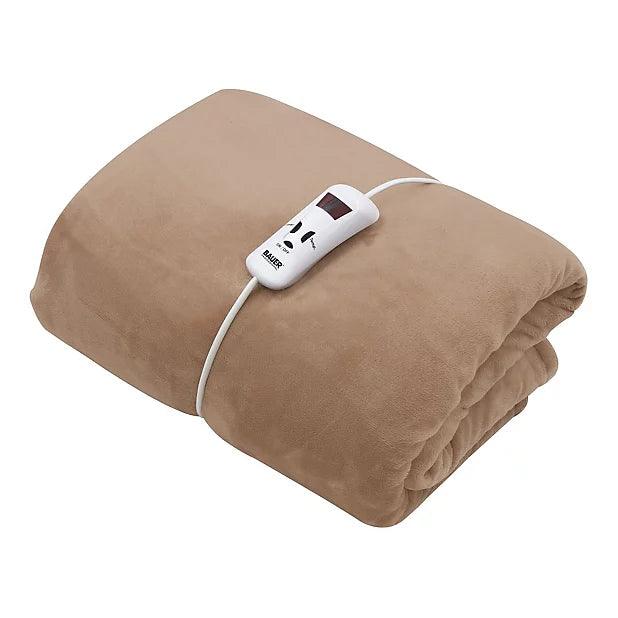 Bauer Luxury Soft Touch Heated Throw Beige 120x160