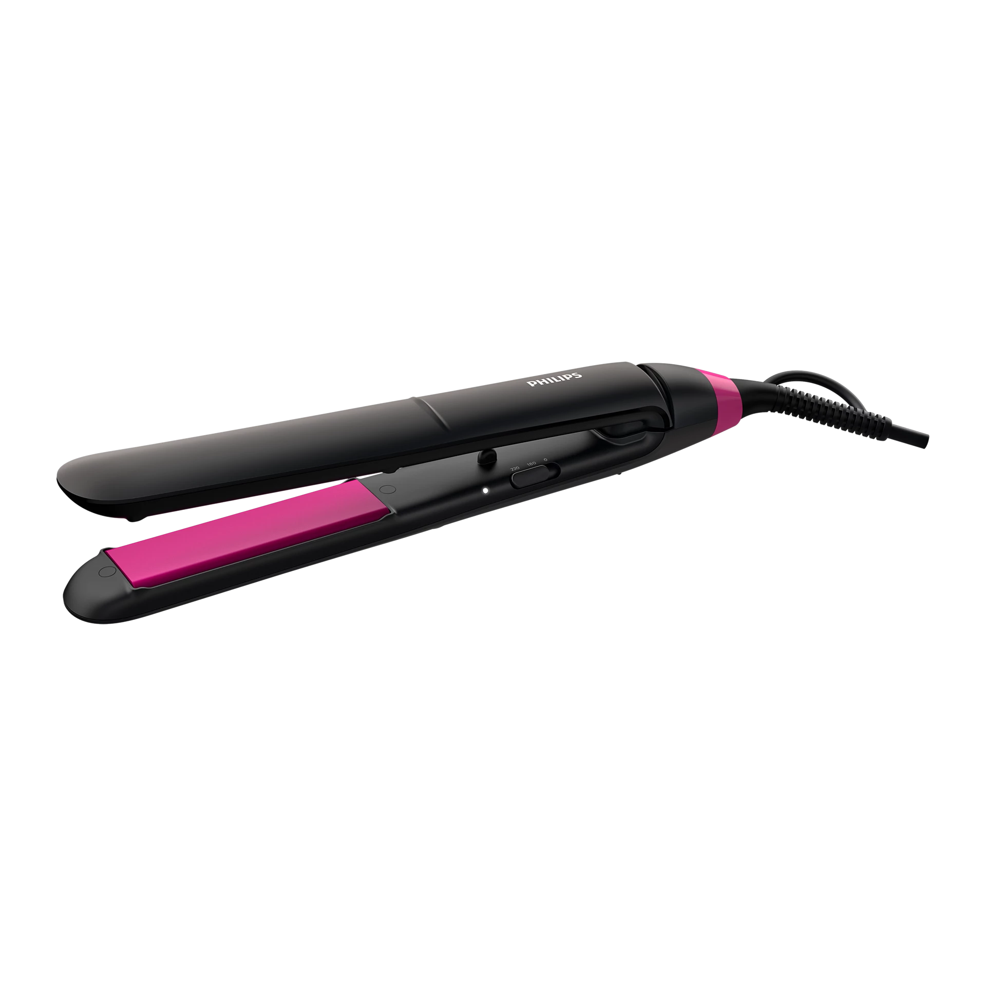 Hair Straightener - Philips Essential, 220 °C, 60 s, Black/Pink, 1.8 m