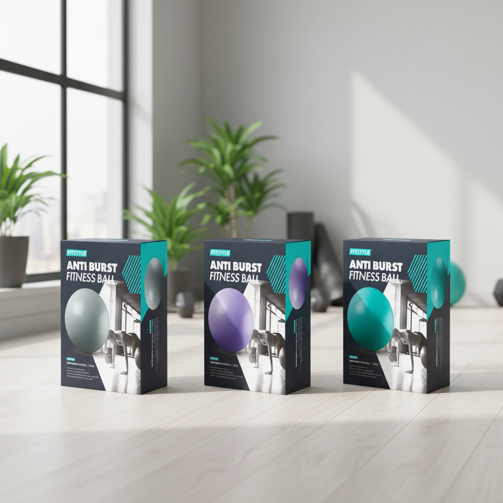 Durable Anti-Burst Gym Ball - 55cm Diameter - Random Delivery