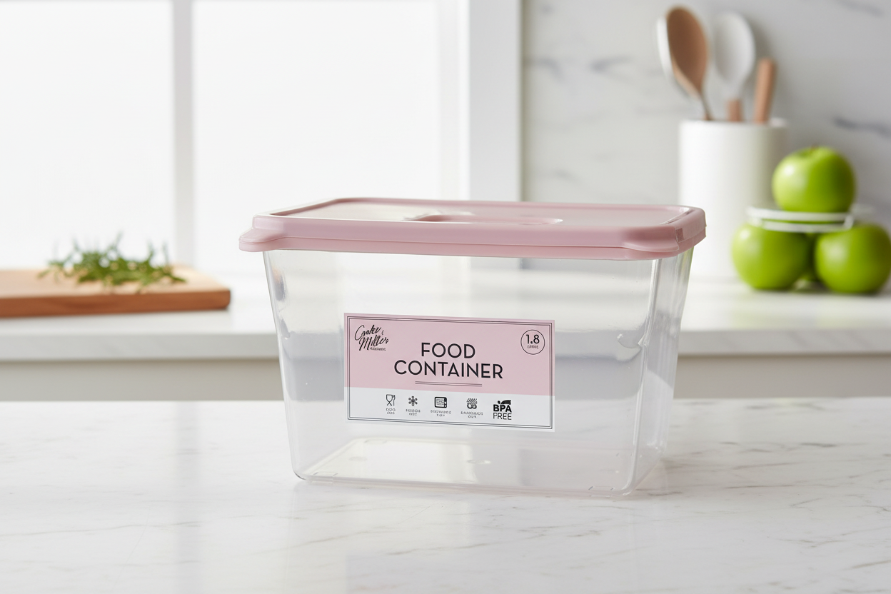 Natural 1800ml Food Container - Eco-Friendly Storage Solution - Random Delivery