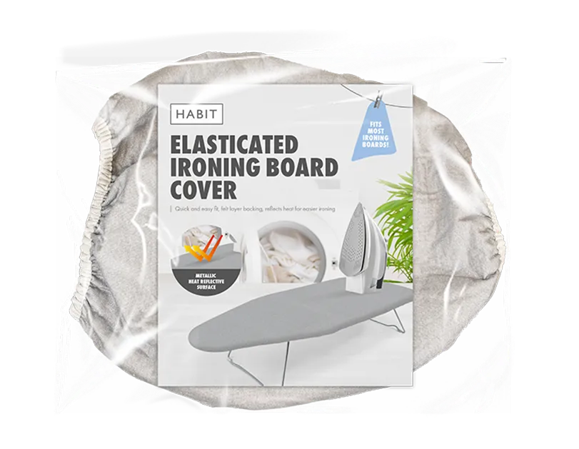 Elasticated Ironing Board Cover- Metallic