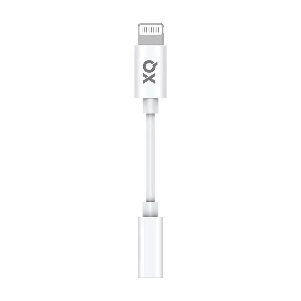 Xqisit MFI Lightning to 3.5mm Headphone Jack Adapter White