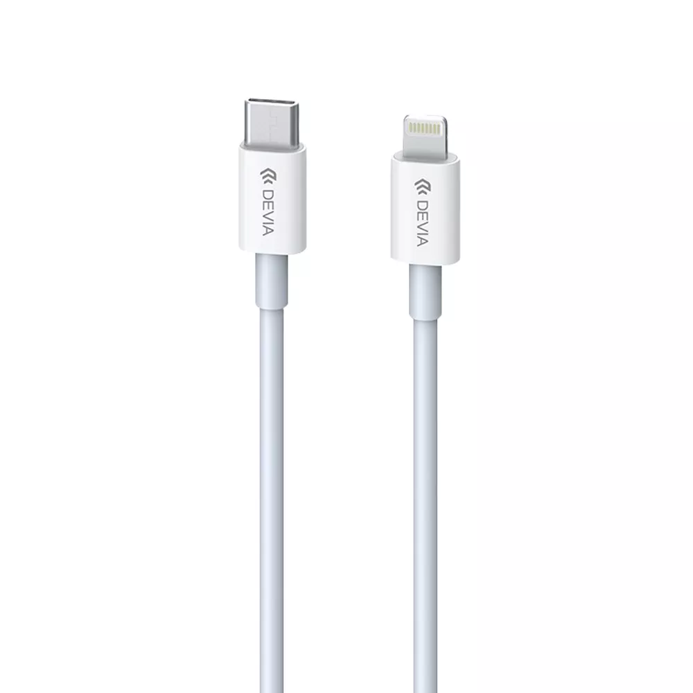 Devia - 1m (20W) Power Delivery - USB-C to Lightning Cable - White