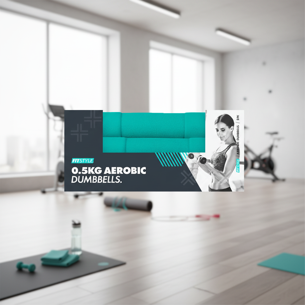 Aerobic Dumbbells 0.5KG 2-Pack - Ideal for Fitness and Strength Training - Random Delivery