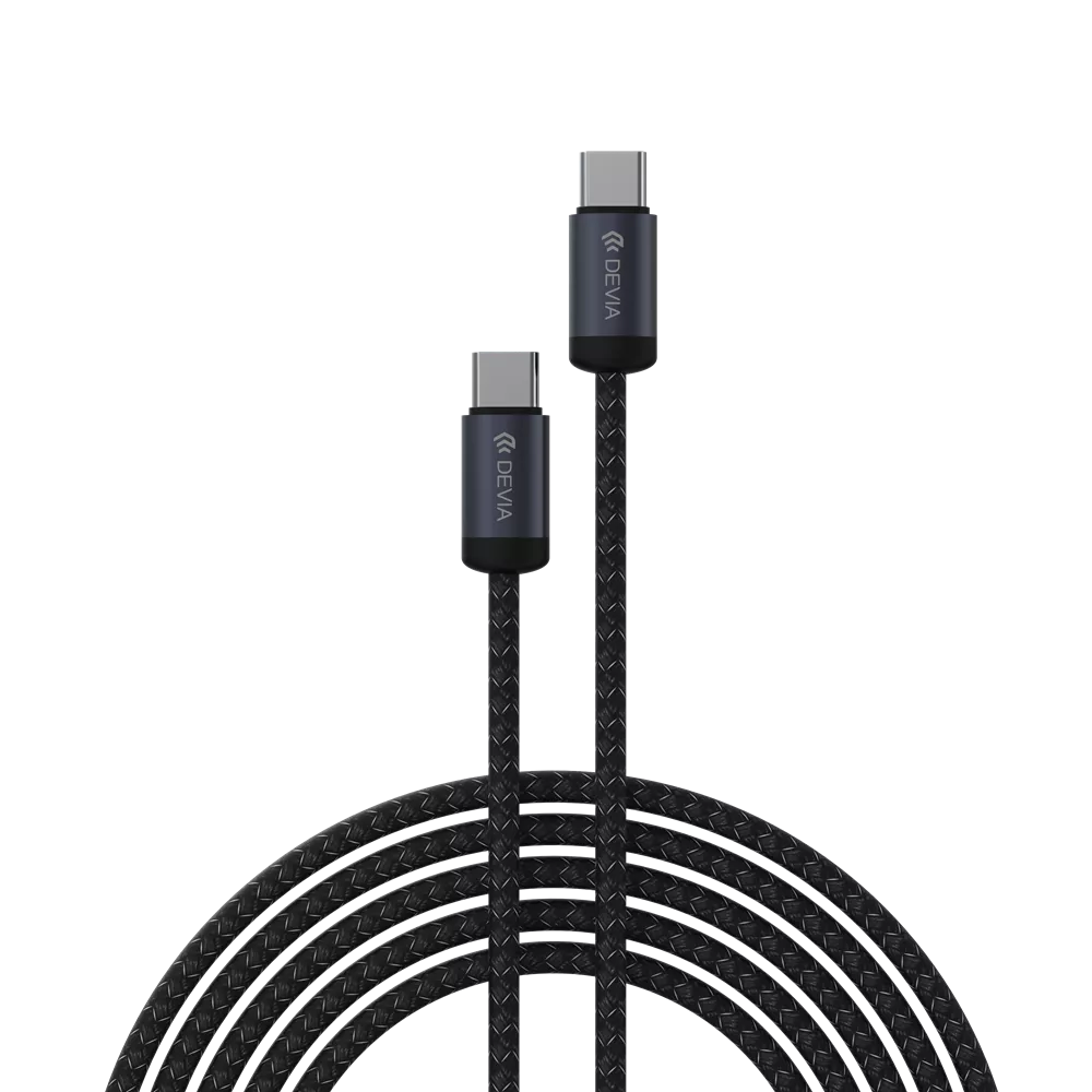 Devia - 3m (60W) Mesh Armour USB-C to USB-C Cable - Black