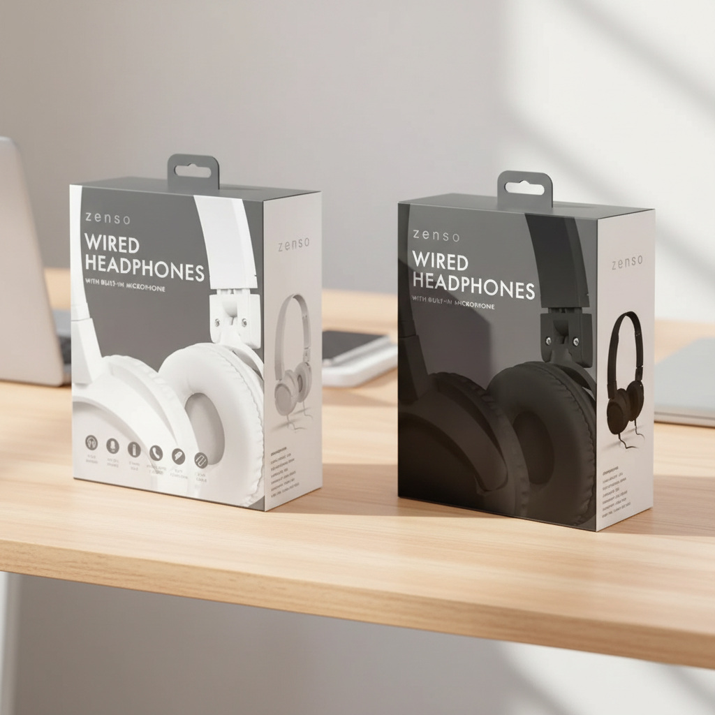 Wired Headphone with 1.2M Cable - Crystal Clear Sound - Random Delivery