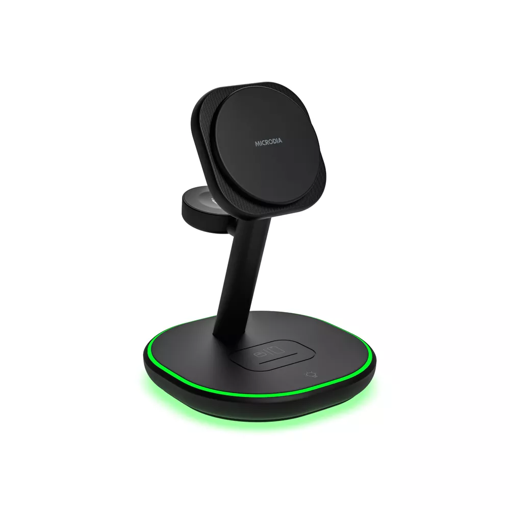 Microdia SNAPStation Plus 23W 3-in-1 MagSafe Magnetic Wireless
Charging Station Black