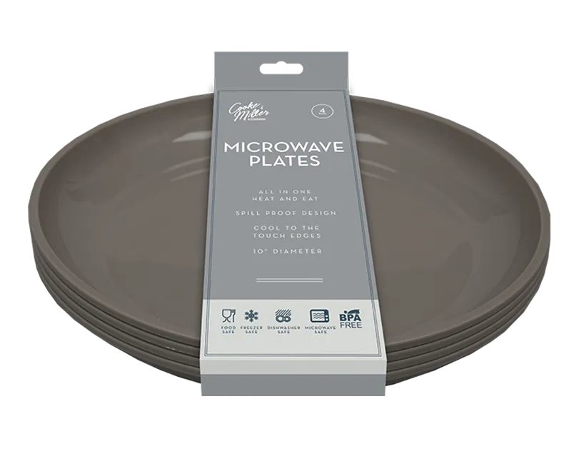 Microwave Plates 4pk 25.5cm/10" dia
