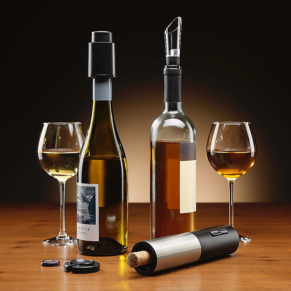 Connoisseur Creations Electric Corkscrew Set With Pourer