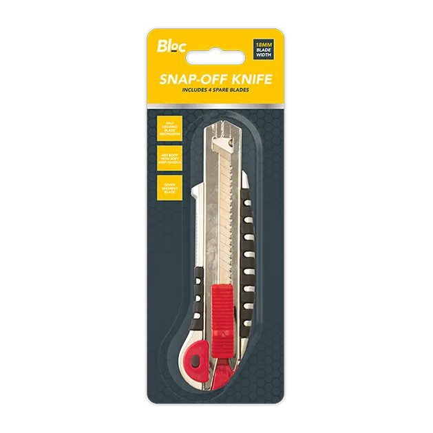 18mm Snap Off Knife with 4 Spare Blades