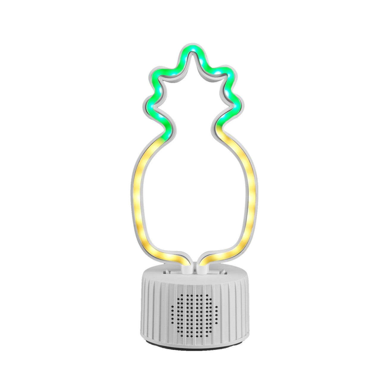 Intempo LED Pineapple Bluetooth Speaker – USB Cable Included, Green/Yellow, 3W