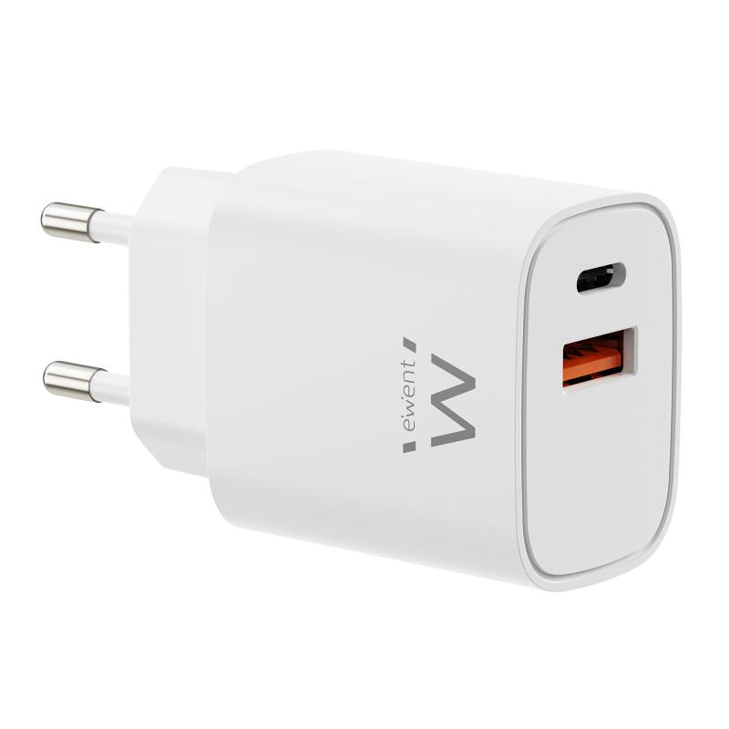 Ewent EW1326 30W USB-A + USB-C Wall Charger
