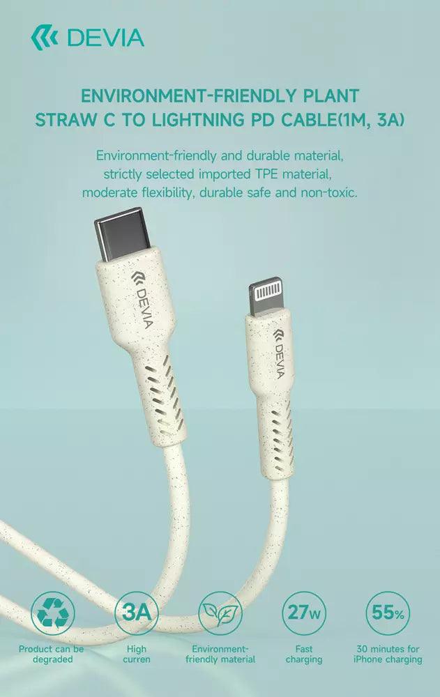 Devia 1m Type C to Lightning Biodegradable Charging Cable