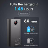 Romoss 40,000mAh 65W Digital Display Metal Powerbank Black for Phones, Laptops, Macbook, Tablet