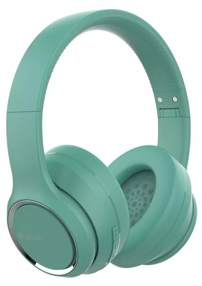 Devia Kintone Foldable On-Ear Wireless Bluetooth HD Headphones - Green