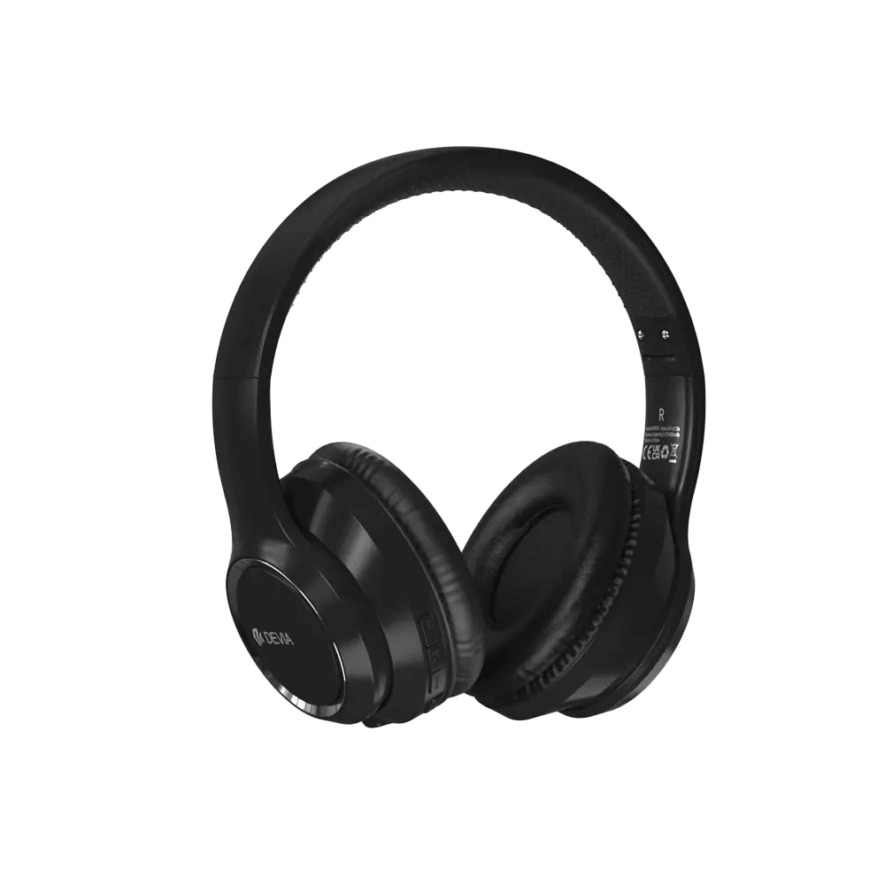 Devia - Kintone Foldable On-Ear Wireless HD Headphones - Black