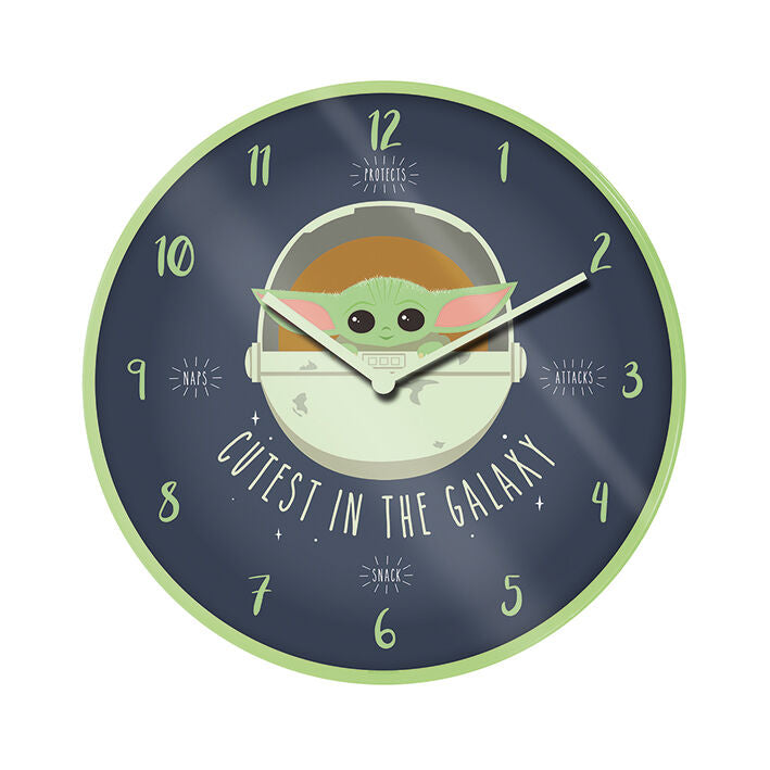 Mandalorian (Cutest In The Galaxy) Clock