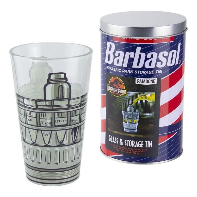 Barbasol Glass in a Tin