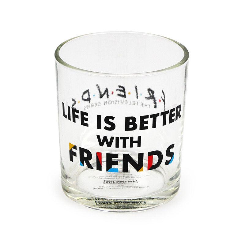 Friends - "Life is better with friends" glass tumbler