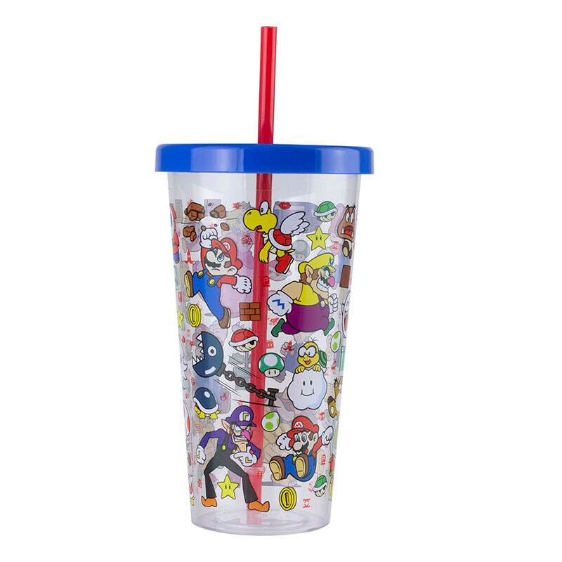 Super Mario Plastic Cup and Straw