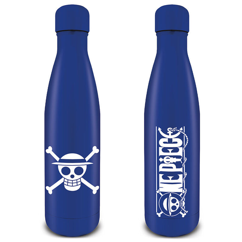 Metal Bottle One Piece Logo & Emblem Pirates Straw Hat blue 540 ml