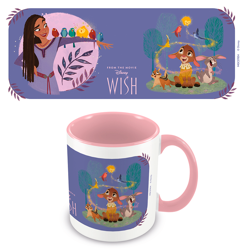 Ceramic mug Wish Animals (More than this) pink interior 315 ml