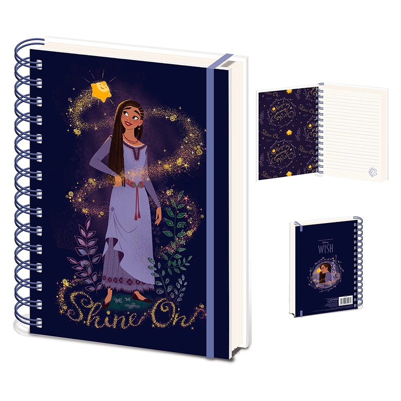 A5 spiral notebook Wish (Shine On) 21 x 15 cm
