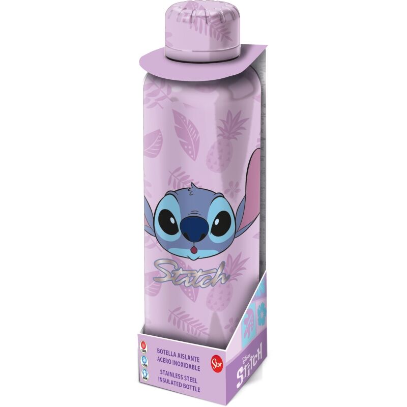 Thermos Bottle Stitch palms (lilac) 515 ml