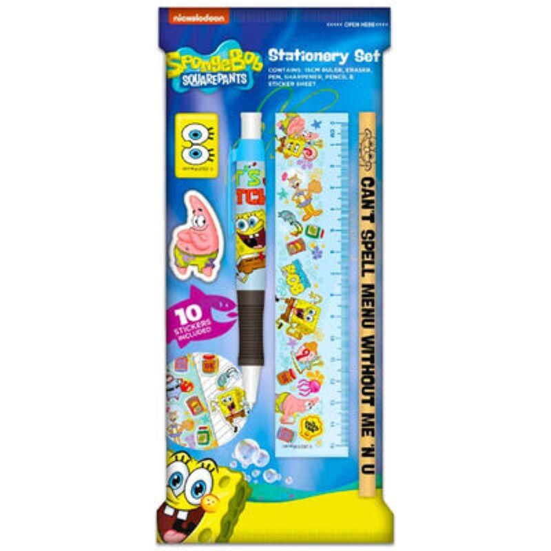 Spongebob Squarepants Paper Stationery Set Bag