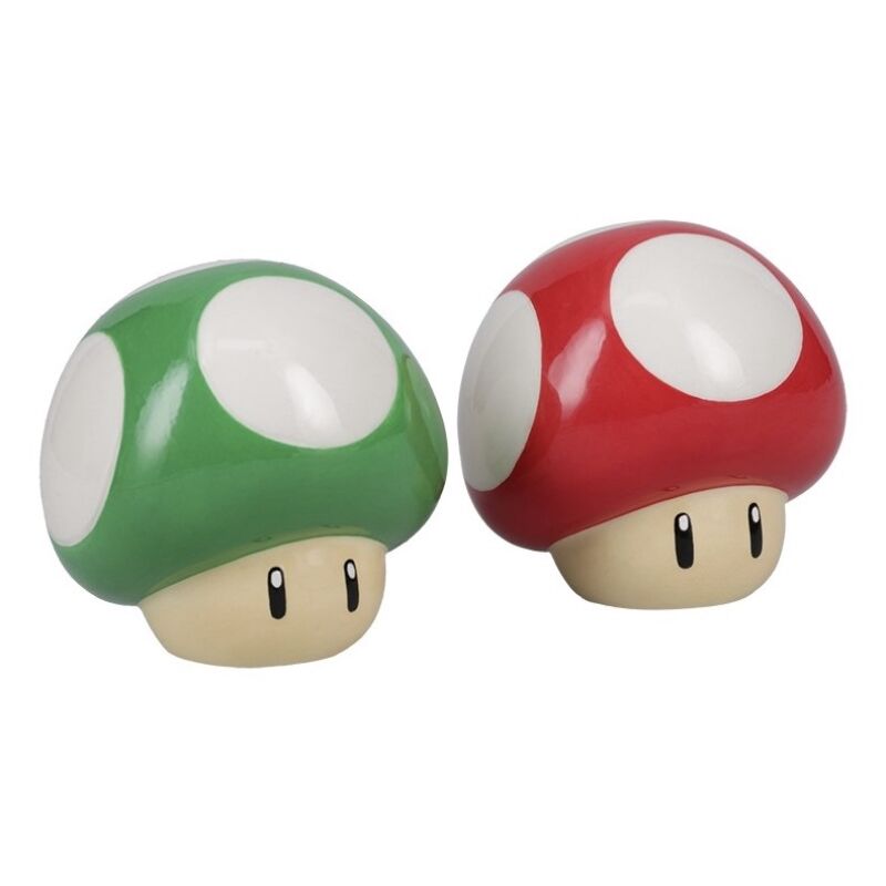 Mushroom Red and Green Salt and Pepper Super Mario 7cm