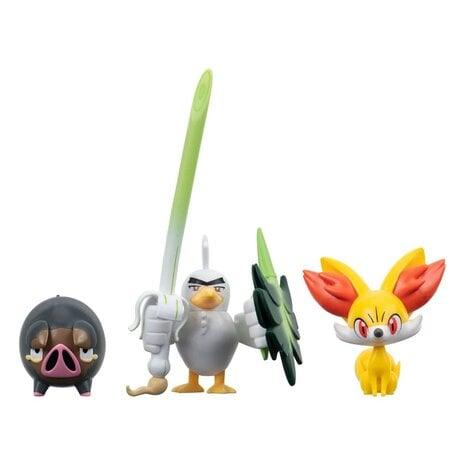 Pokemon Battle Figure Set 3-Pack Fennekin, Lechonk, Sirfetch'd