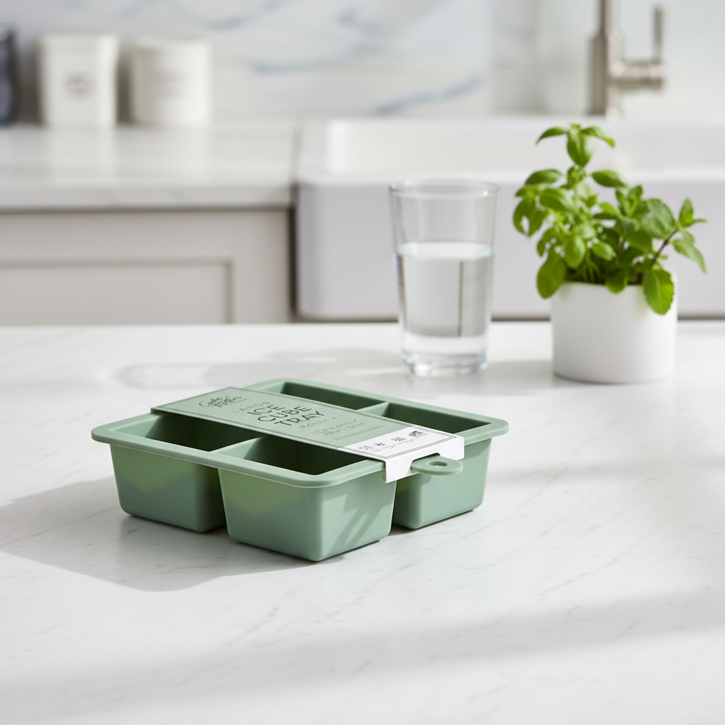 Premium Silicone Large Ice Cube Tray for Perfectly Chilled Drinks - Random Delivery