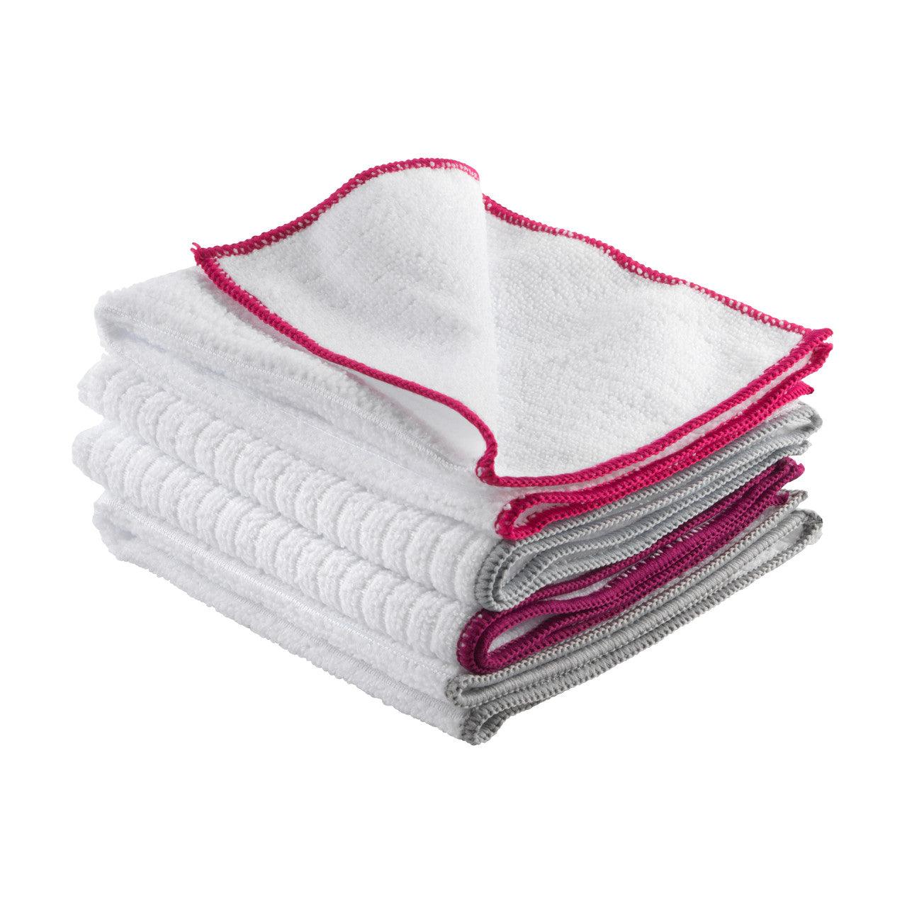 Kleeneze® Microfibre Antibac Dish Cloths| Super Absorbent| Pack of 4| Pink